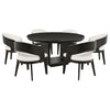 Leandro 7-piece Round Dining Table Set Burnished Black — product view 2