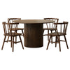 Hamlyn 5-piece Round Wood Dining Set Walnut — product view 2