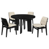 Strouse 5-piece Dining Set Cream and Black — product view 2