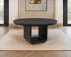 Leandro 60-inch Round Dining Table Burnished Black — product view 2