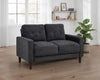 Bowen II Fabric Upholstered Track Arm Loveseat Steel Grey — product view 2
