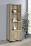 Sachin 3-shelf Engineered Wood Media Tower Distressed Pine — product view 2