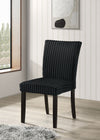 Dermott Upholstered Parson Dining Side Chair Black (Set of 2) — product view 2