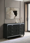Lorient 8-drawer LED Bedroom Dresser Cabinet Black — product view 2