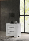 Ives 2-drawer Nightstand Bedside Table White High Gloss — product view 2