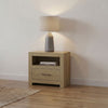 Hendricks 1-drawer Nightstand Bedside Table with Cubby Light Oak — product view 2