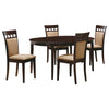 Gabriel 5-piece Extension Leaf Dining Table Set Cappuccino — product view 2