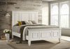 Sandy Beach Wood Queen Panel Bed Cream White — product view 2