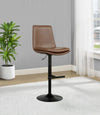 Eldridge Faux Leather Upholstered Adjustable Bar Stool Coffee — product view 2