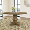 Florence Round 60-inch Wood Dining Table Rustic Honey — product view 2