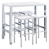 Natividad 5-piece Pub Height Bar Table Set White High Gloss — product view 2