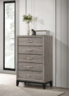 Valen 5-drawer Bedroom Chest of Drawers Light Taupe — product view 2