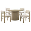 Hamlyn 5-piece Round Wood Dining Set Cream and Natural Oak — product view 2