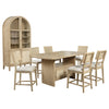Kailani 8-piece Counter Dining Set with Cabinet Beige Oak — product view 2