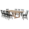 Middleton 9-piece Extension Leaf Dining Set Brown and Black — product view 2