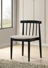 Cullen Dining Side Chair Upholstered Seat Black (Set of 2) — product view 2