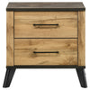 Kaywood 2-drawer Nightstand Bedside Table Natural Pine — product view 3