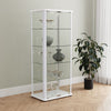 Aero 5-shelf Display Curio Cabinet with LED Lighting White — product view 3