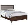 Welsley 50-inch Upholstered Queen Bed Walnut — product view 3