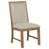 Bruner Upholstered Side Chair Natural Brown (Set of 2) — product view 3
