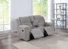 Gilson Chenille Upholstered Reclining Loveseat Grey — product view 3