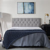 Weekender Mid-Rise Diamond-Tufted Upholstered Headboard
