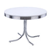 Retro 5-piece Round Dining Table Set White and Red — product view 3