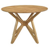 Elowen Round 42-inch Solid Wood Dining Table Light Walnut — product view 3