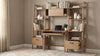 Fabian 4-piece Computer Desk and Bookshelf Set Distressed Light Brown — product view 3