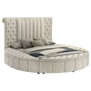 Sonya Upholstered Queen Round Storage Bed Ivory — product view 3