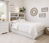 Dock48 Full Bookcase Platform Bed — White