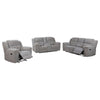 Gilson 3-piece Chenille Upholstered Reclining Sofa Set Grey — product view 3