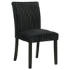 Dermott Upholstered Parson Dining Side Chair Black (Set of 2) — product view 3