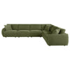 Elysia 6-piece Fabric Upholstered Modular Sectional Sofa Green — product view 3
