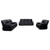 Camila 3-piece Upholstered Reclining Sofa Set Black — product view 3