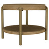 Arini 2-piece Round Coffee and End Table Set Sand Wash — product view 3