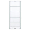 Delphinium 4-Shelf Clear Glass Curio Display Cabinet White — product view 3