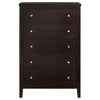 Carlton 5-drawer Bedroom Chest Cappuccino — product view 3