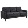 Bowen II 3-piece Upholstered Track Arm Sofa Set Steel Grey — product view 3