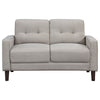 Bowen Upholstered Track Arm Tufted Loveseat Beige — product view 3