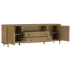 Arini Rattan Cane 2-door TV Stand Media Console Sand Wash — product view 3