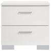 Felicity 2-drawer Nightstand White High Gloss — product view 3