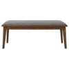 Alfredo Upholstered Dining Bench Grey and Natural Walnut — product view 3