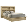 Hendricks Queen Bookcase Headboard Platform Bed Light Oak — product view 3