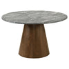 Franklin 5-piece 50-inch Round Dining Table Set Grey and Dark Oak — product view 3