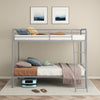 Carson Metal Twin Over Twin Bunk Bed Glossy Silver — product view 3