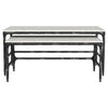Ebby 2-piece Genuine Marble Top Nesting Coffee Tables White — product view 3