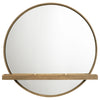 Arini Round Vanity Wall Mirror with Shelf Sand Wash — product view 3