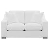 Ashlyn Upholstered Sloped Arm Loveseat White — product view 3