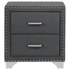 Melody Upholstered 2-drawer Nightstand Grey — product view 3